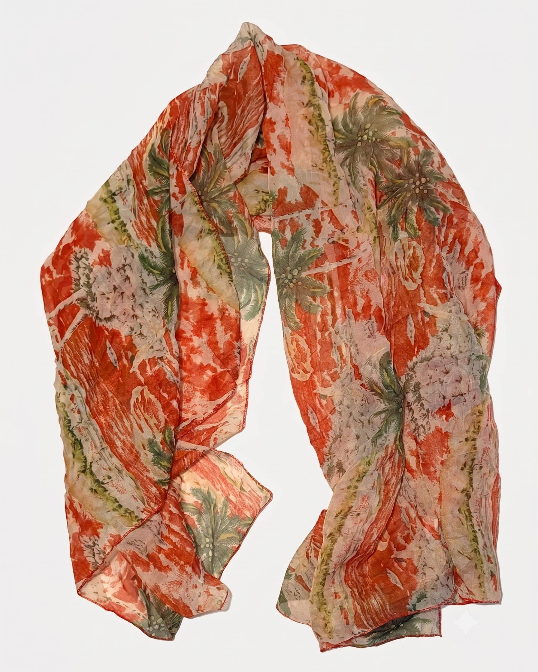 Vintage Schal tropical