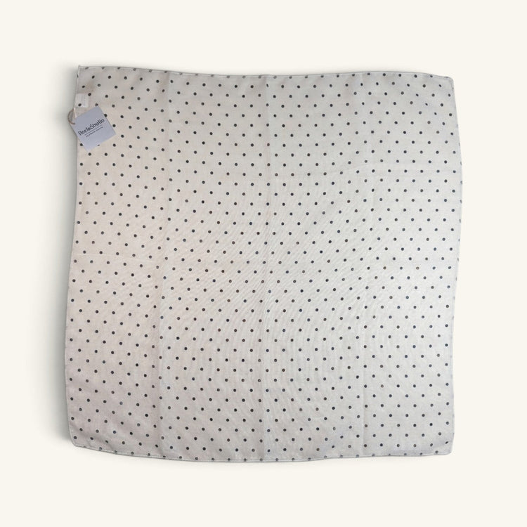 RecloStudio Spring-Bundle Halstuch aus Polyester mit klassischem Polka-Dot-Muster in Beige und Schwarz
